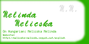 melinda melicska business card